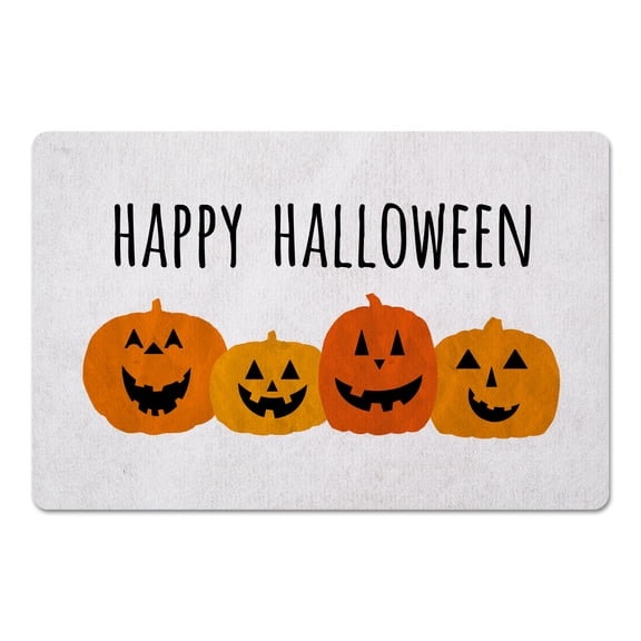 Creative Products Smiling Pumpkins 27x18 Floor Mat