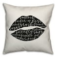 thumbnail image 1 of Creative Products Smooch Script Black 18x18 Spun Poly Pillow, 1 of 3