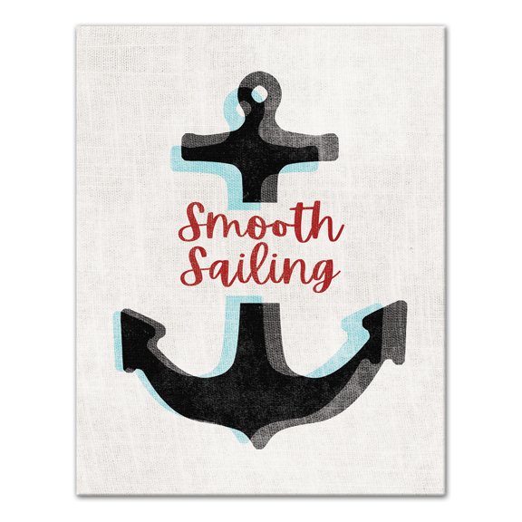Creative Products Smooth Sailing Anchor 11 x 14 Canvas Wall Art