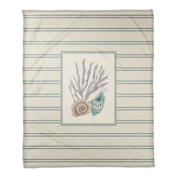Creative Products Snail and Banded Tulip Shell 50 x 60 Coral Fleece Blanket
