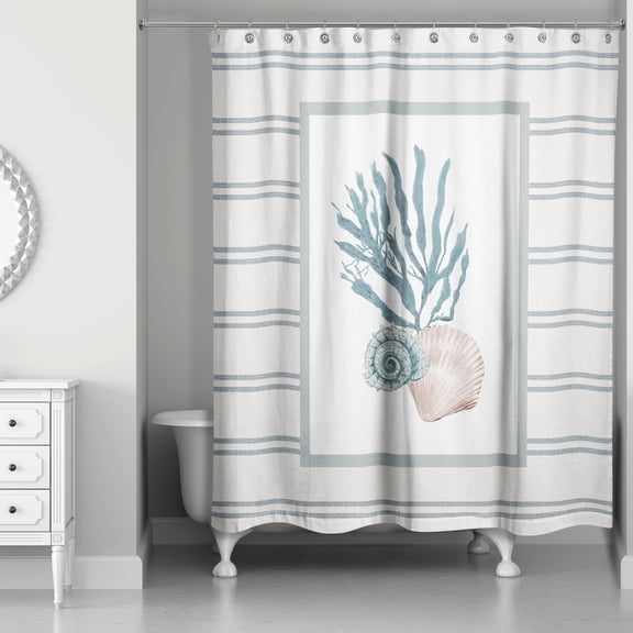 Creative Products Snail and Olive Shell 71x74 Shower Curtain