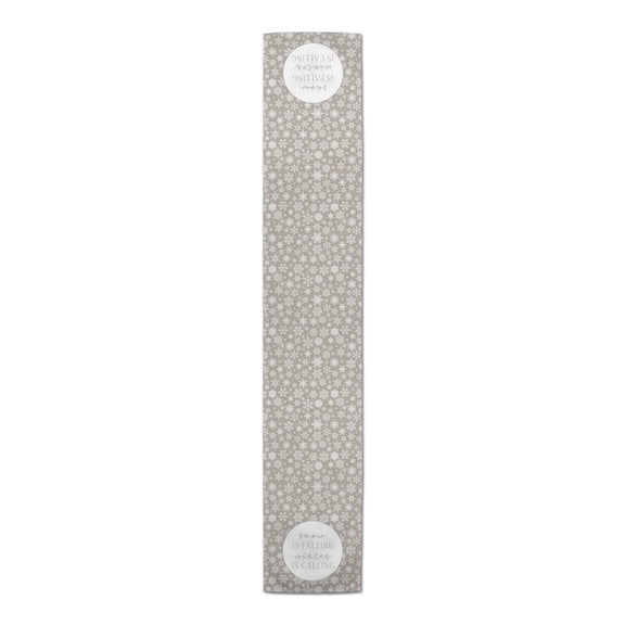 Creative Products Snow Is Falling 16x72 Cotton Twill Table Runner