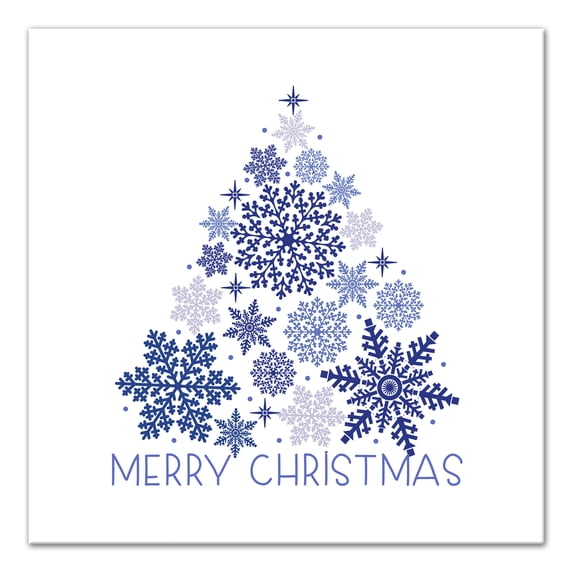 Creative Products Snowflake Christmas Tree 16x16 Canvas Wall Art