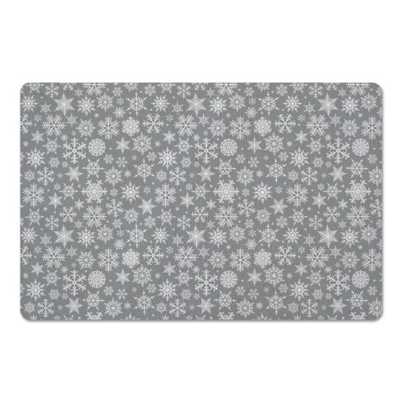 Creative Products Snowflake Pattern - Gray 27x18 Floor Mat