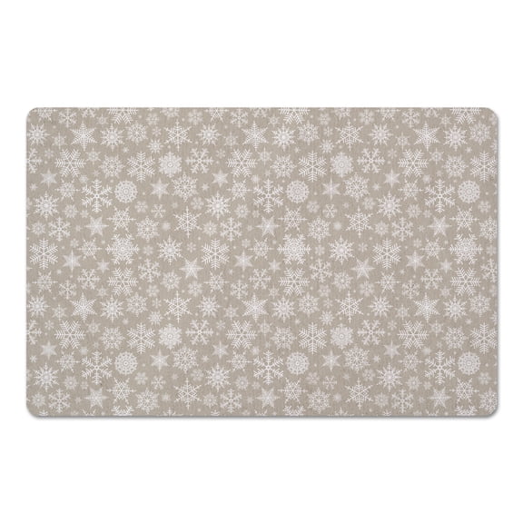 Creative Products Snowflake Pattern - Tan 27x18 Floor Mat