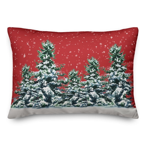 Creative Products Snowy Trees 14x20 Spun Poly Pillow