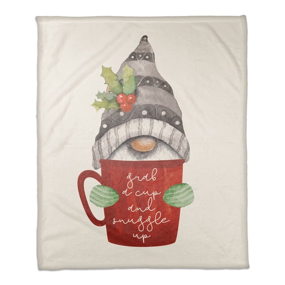 Creative Products Snuggle Up Gnome 50 x 60 Coral Fleece Blanket