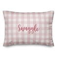thumbnail image 1 of Creative Products Snuggle in Pink Text on Pink Plaid 14x20 Spun Poly Pillow, 1 of 1