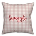 thumbnail image 1 of Creative Products Snuggle in Red Text on Pink Plaid 16x16 Spun Poly Pillow, 1 of 2