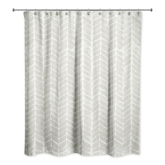 Creative Products Soft Beige Petal Pattern 71x74 Shower Curtain