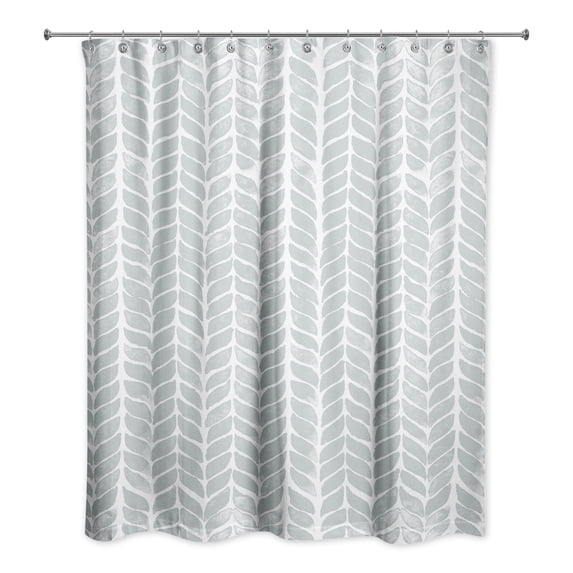 Creative Products Soft Blue Petal Pattern 71x74 Shower Curtain