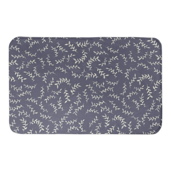 Creative Products Soft Blue Vines 34x21 Bath Mat