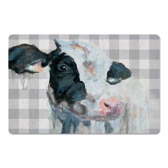 Creative Products Soft Buffalo Check Cow 27x18 Floor Mat