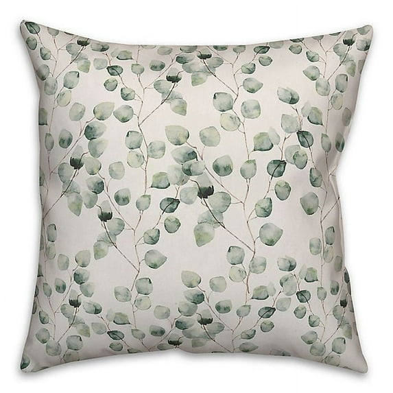 Creative Products Soft Eucalyptus Pattern 18x18 Spun Poly Pillow