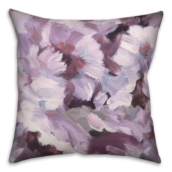 Creative Products Soft Floral Abstract Lilac 16 x 16 Spun Poly Pillow