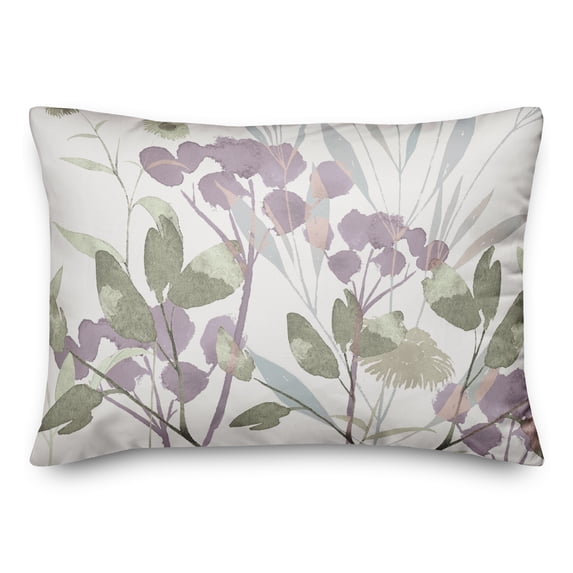 Creative Products Soft Spring Botanical Purple 3 14 x 20 Spun Poly Pillow