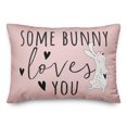 thumbnail image 1 of Creative Products Some Bunny Loves You 14x20 Spun Poly Pillow, 1 of 2