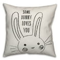 thumbnail image 1 of Creative Products Some Bunny Loves You 16x16 Spun Poly Pillow, 1 of 3