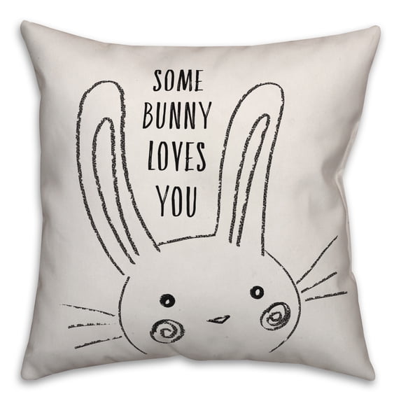 Creative Products Some Bunny Loves You 16x16 Spun Poly Pillow