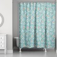 thumbnail image 1 of Creative Products Songbird Pattern in Blue 71x74 Shower Curtain, 1 of 2
