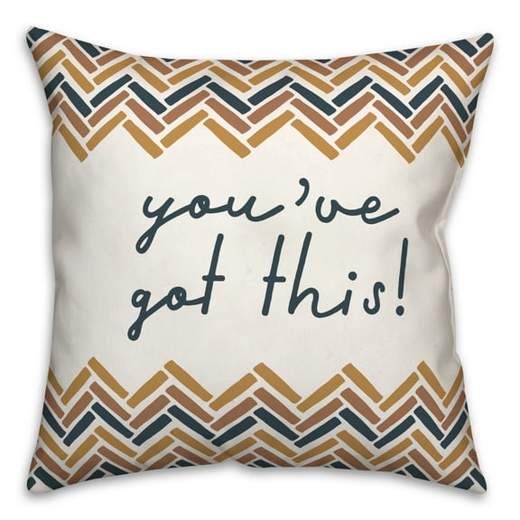 Creative Products Southwest Herringbone You've Got This 18x18 Spun Poly Pillow
