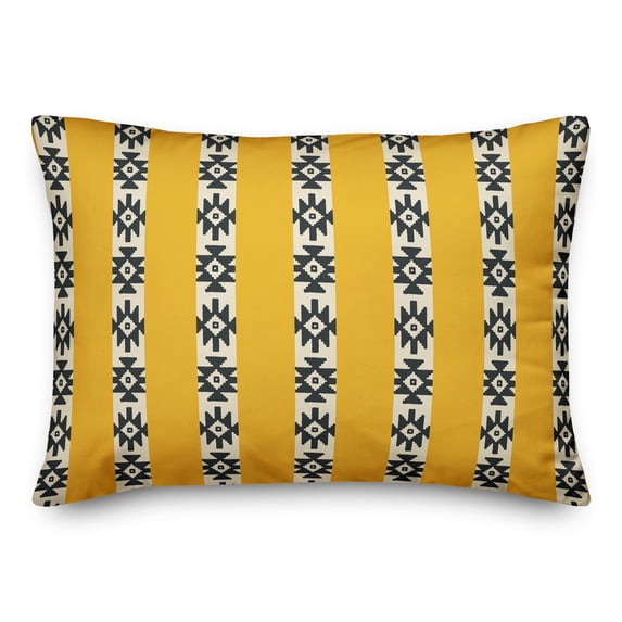Creative Products Southwestern Pattern in Yellow 14x20 Spun Poly Pillow