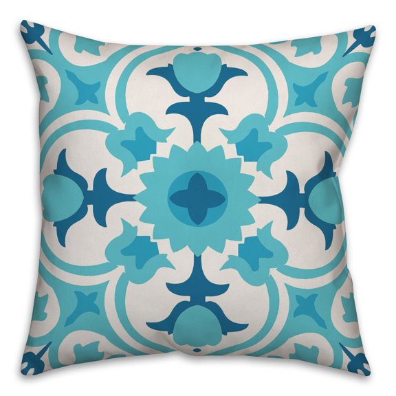 Creative Products Spanish Tile Blue 16x16 Indoor / Outdoor Pillow
