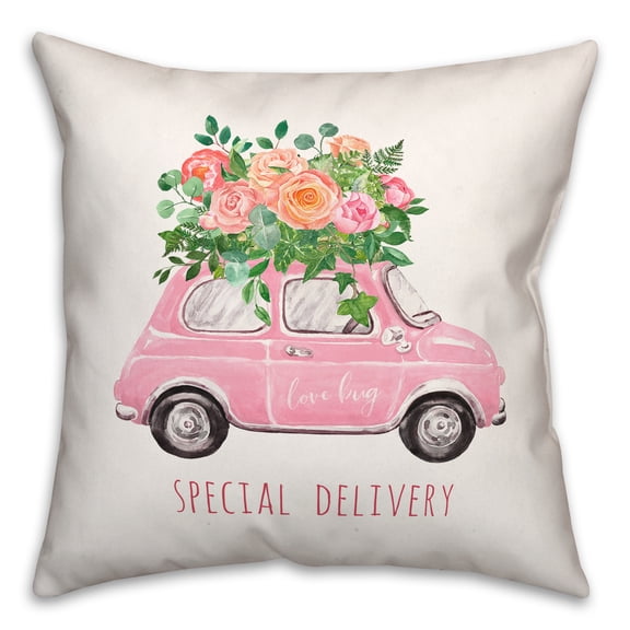 Creative Products Special Delivery Love Bug 18 x 18 Spun Poly Pillow