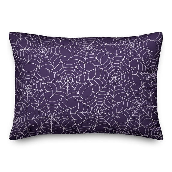 Creative Products Spiderweb Pattern Purple 14x20 Spun Poly Pillow