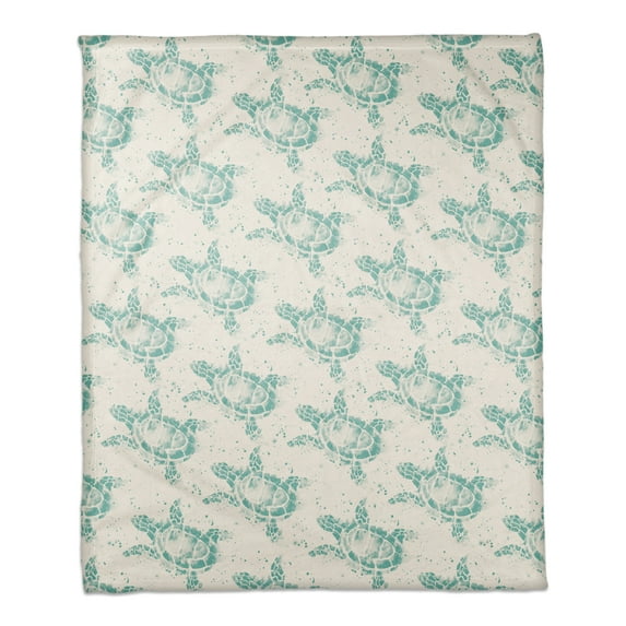 Creative Products Splatter Sea Turtle 50x60 Coral Fleece Blanket
