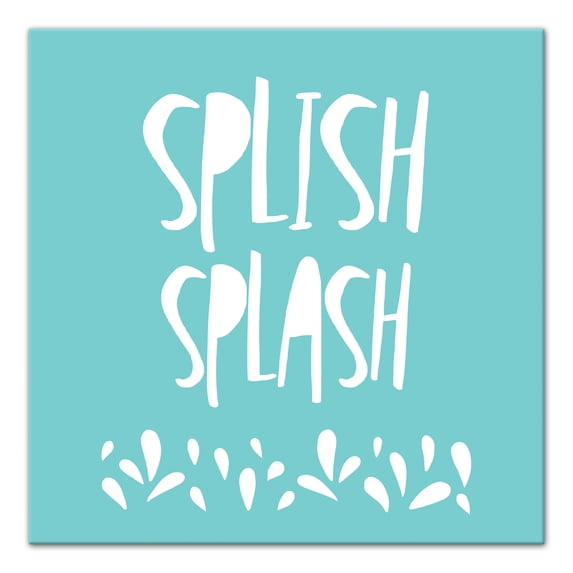Creative Products Splish Splash Blue 16x16 Canvas Wall Art