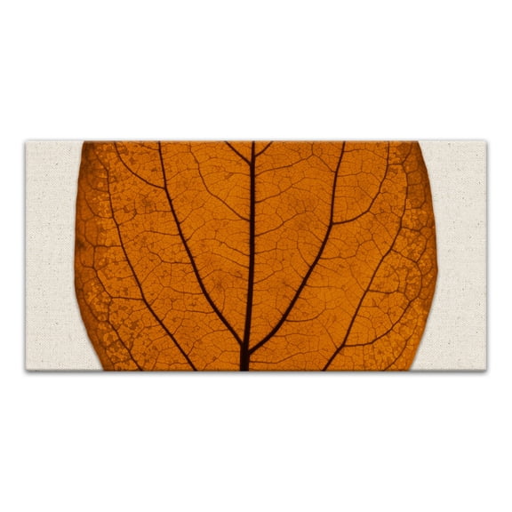 Creative Products Split Fall Leaf On Linen Middle 10x20 Canvas Wall Art