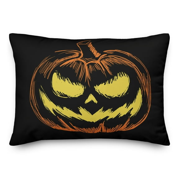 Creative Products Spooky Jack-O-Lantern 14x20 Spun Poly Pillow