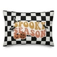thumbnail image 1 of Creative Products Spooky Season Check Pattern 14 x 20 Spun Poly Pillow, 1 of 9