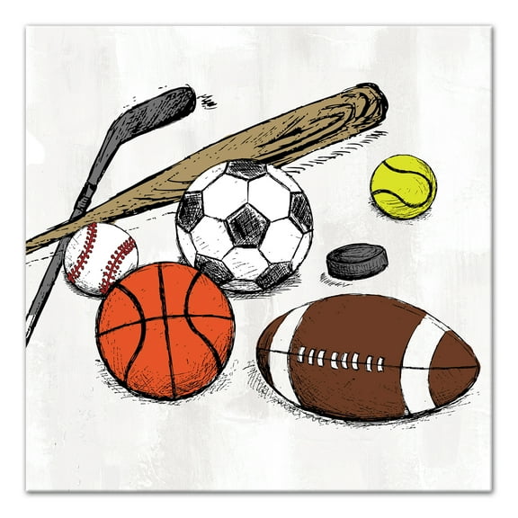 Creative Products Sports Balls 12x12 Canvas Wall Art