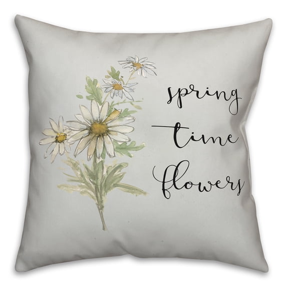 Creative Products Spring Flowers 18 x 18 Spun Poly Pillow