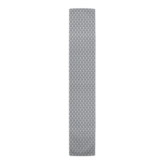 Creative Products Sprout Floral Pattern Gray 16x72 Poly Twill Table Runner