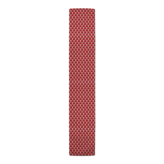 Creative Products Sprout Floral Pattern Red 16x72 Poly Twill Table Runner
