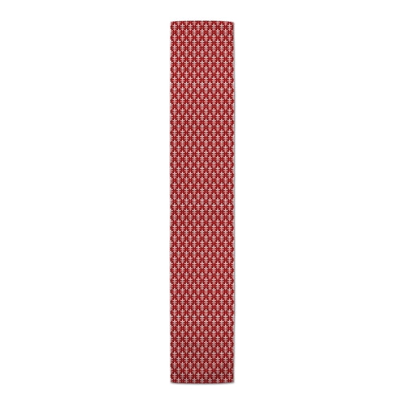 Creative Products Sprout Floral Pattern Red 16x90 Poly Twill Table Runner