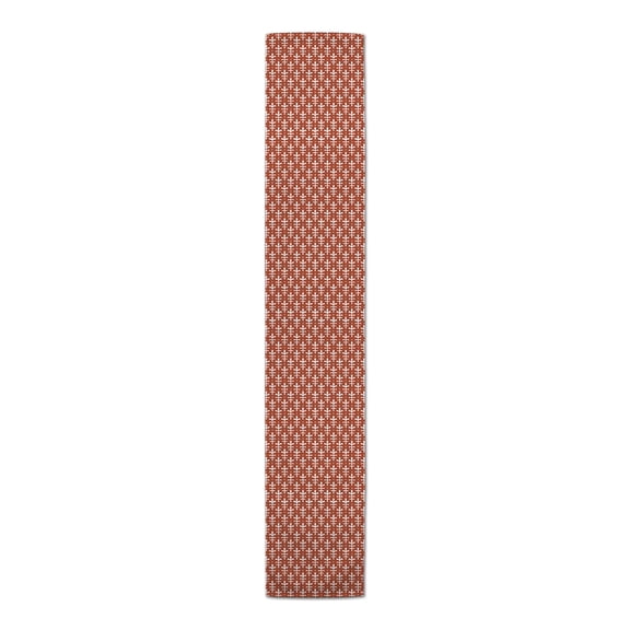 Creative Products Sprout Floral Pattern Rust 16x72 Poly Twill Table Runner