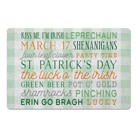 Creative Products St Pat Words 18 x 27 Floor Mat