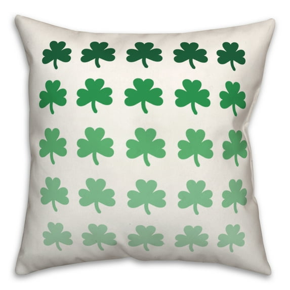 Creative Products St. Patrick Shamrocks 18x18 Spun Poly Pillow