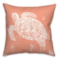 thumbnail image 1 of Creative Products Stamp Turtle Coral 18x18 Spun Poly Pillow, 1 of 3