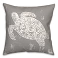 thumbnail image 1 of Creative Products Stamp Turtle Gray 18x18 Spun Poly Pillow, 1 of 3