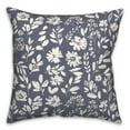 thumbnail image 1 of Creative Products Stamped Floral Blue 20 x 20 Indoor / Outdoor Pillow, 1 of 3