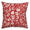 thumbnail image 1 of Creative Products Stamped Floral Red 20 x 20 Indoor / Outdoor Pillow, 1 of 3