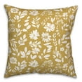 thumbnail image 1 of Creative Products Stamped Floral Yellow 16 x 16 Indoor / Outdoor Pillow, 1 of 3