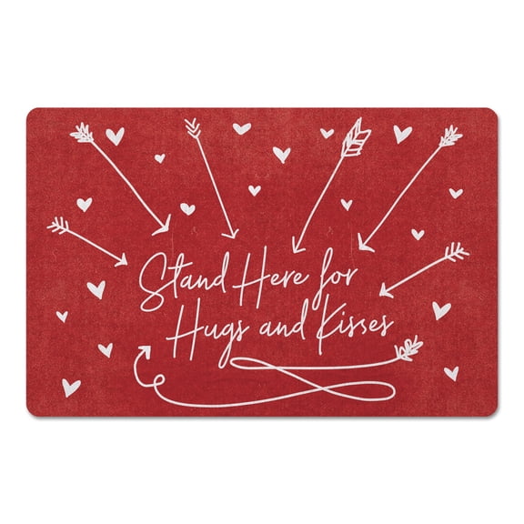 Creative Products Stand Here for Hugs and Kisses 18 x 27 Floor Mat