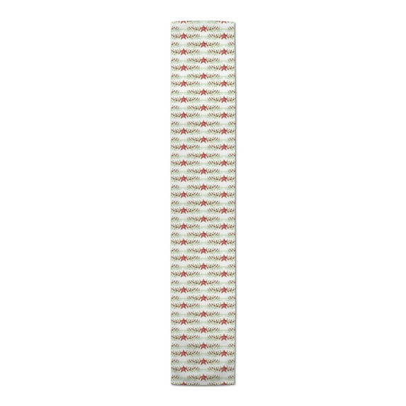 Creative Products Star Holly Pattern 16 x 72 Poly Twill Table Runner