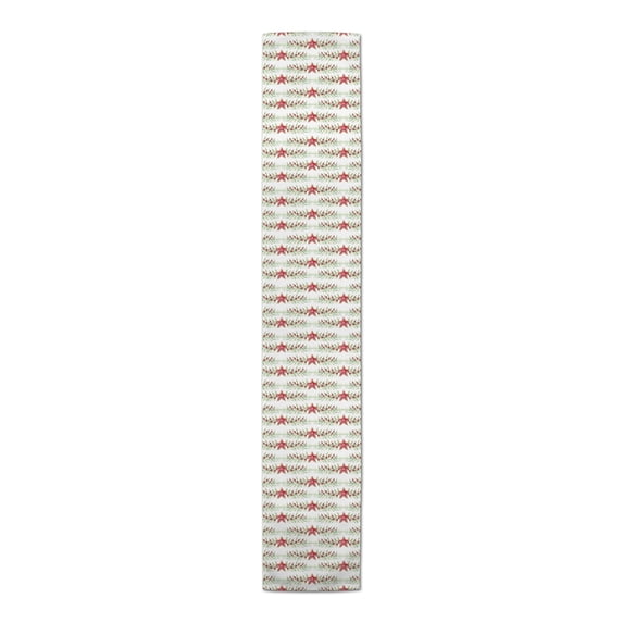 Creative Products Star Holly Pattern 16 x 90 Poly Twill Table Runner